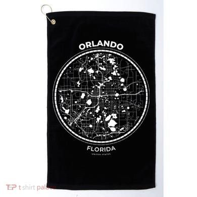 Orlando Florida Map Sketch Golf Towel