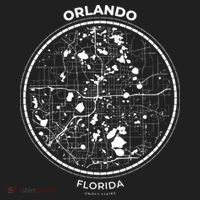 Orlando Florida Map Sketch Golf Towel thumb 3