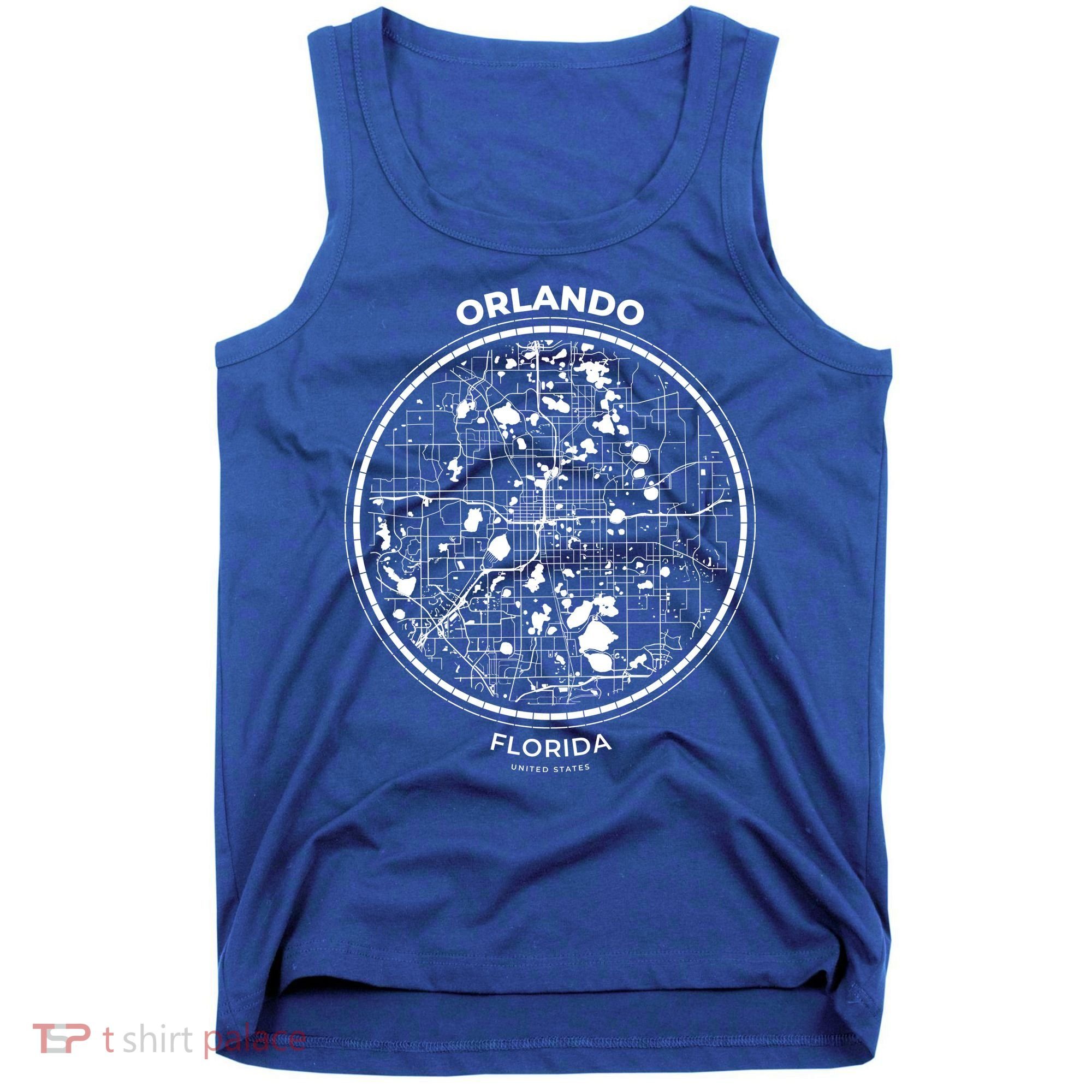 Orlando Florida Map Sketch Tank Top