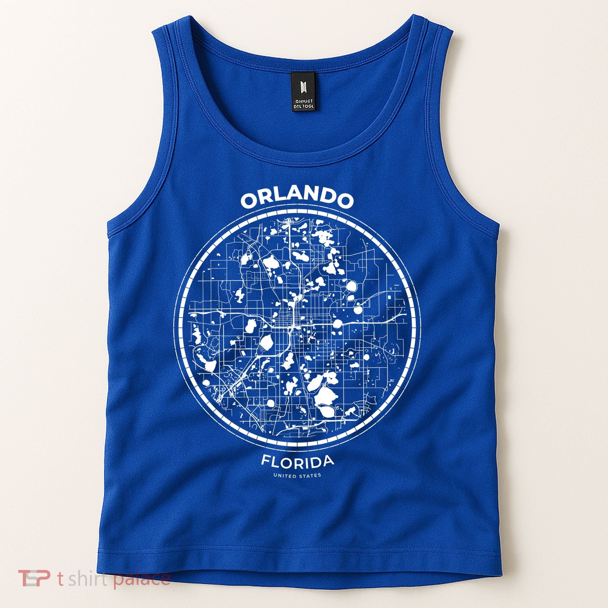 Orlando Florida Map Sketch Tank Top