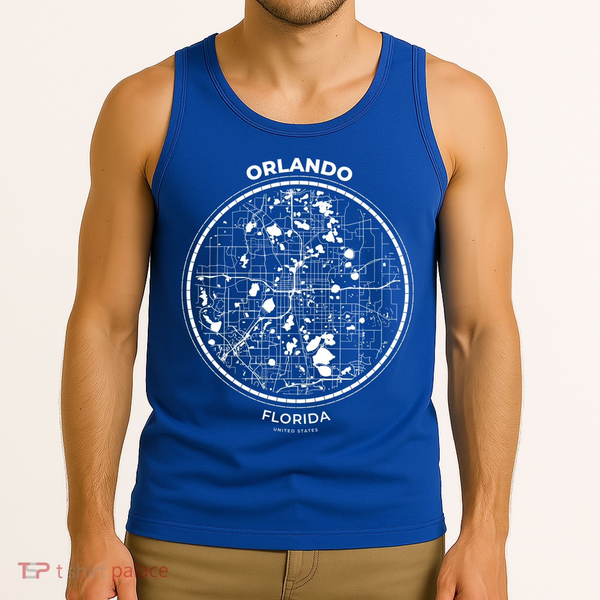 Orlando Florida Map Sketch Tank Top
