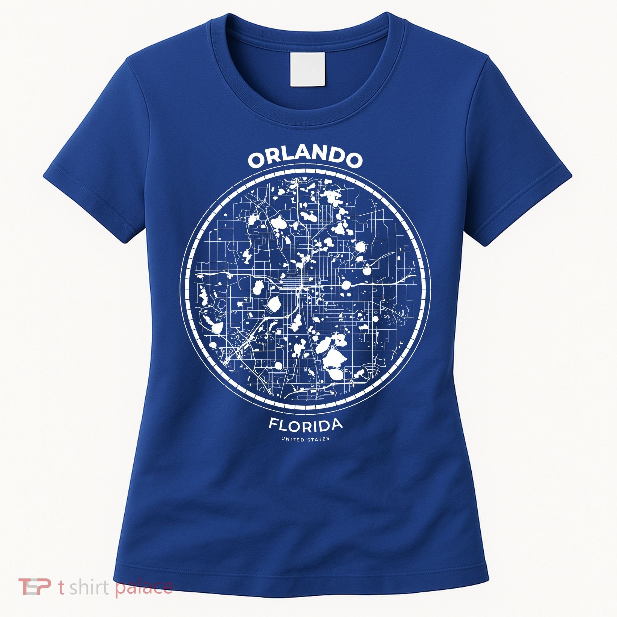Orlando Florida Map Sketch Women's T-Shirt