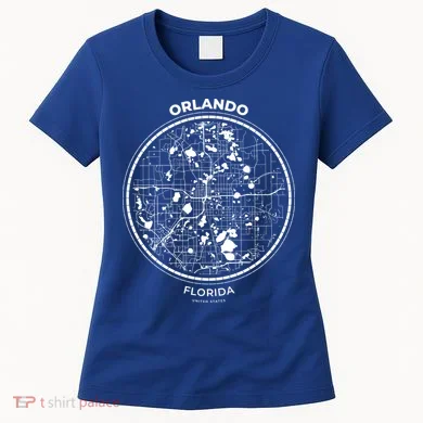 Orlando Florida Map Sketch Women's T-Shirt
