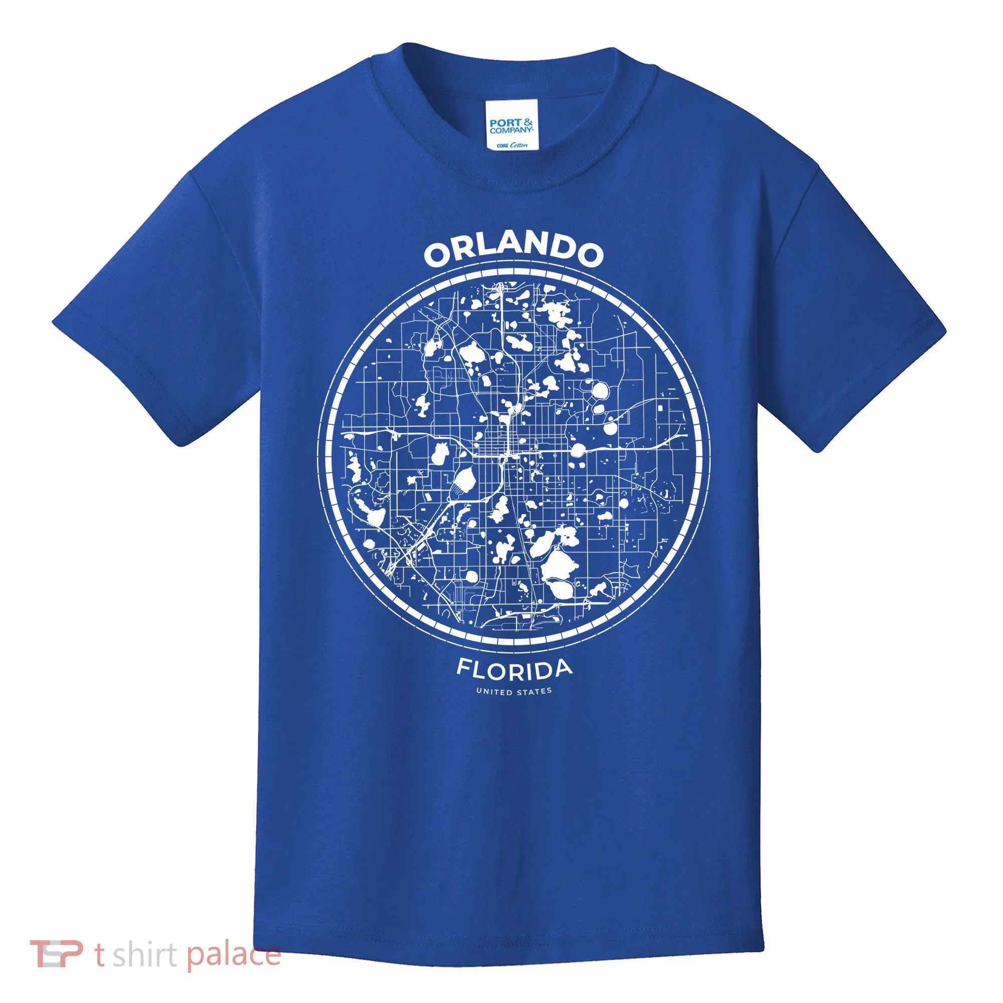 Orlando Florida Map Sketch Kids T-Shirt