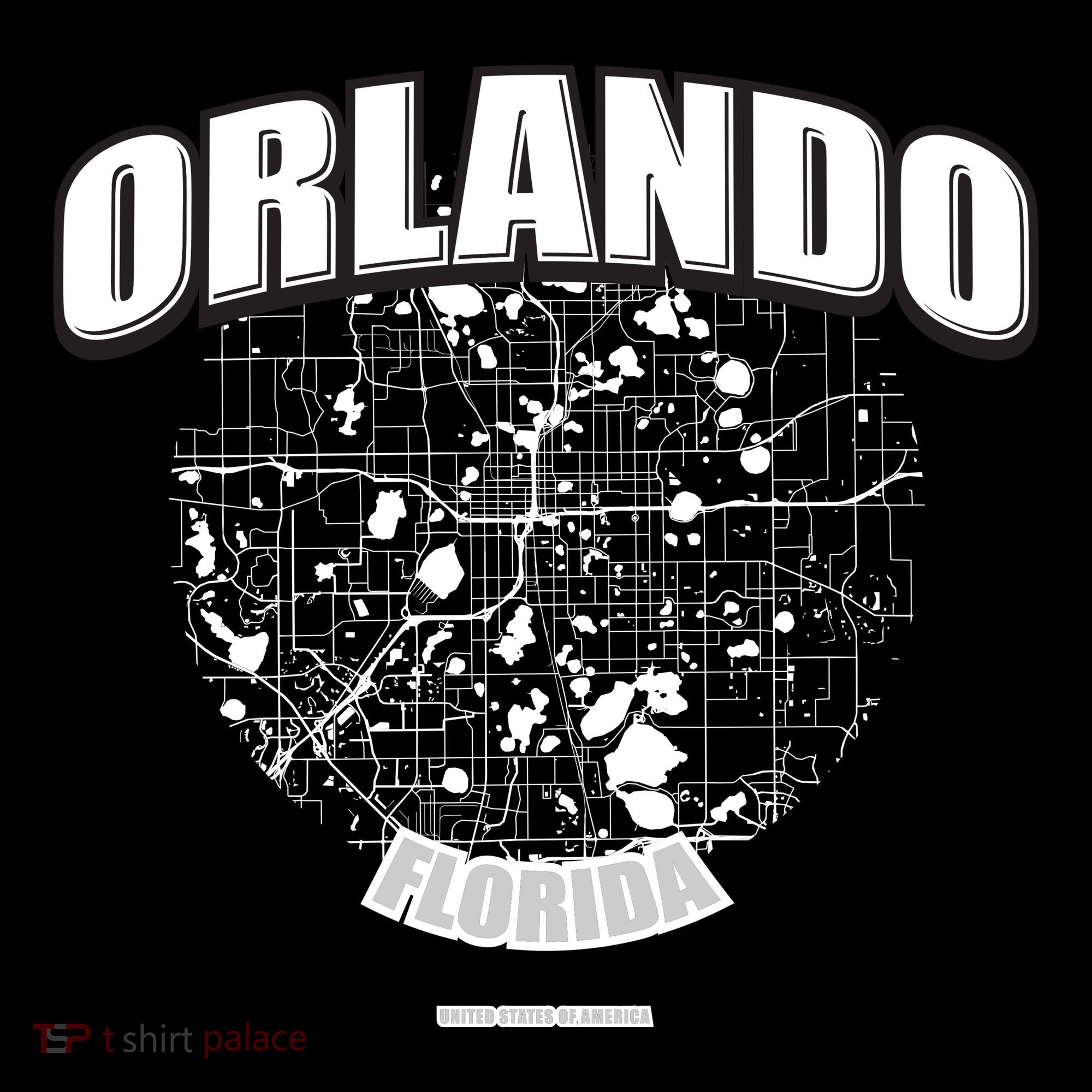 Orlando Florida Map Ornament