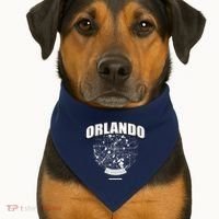 Orlando Florida Map USA-Made Doggie Bandana thumb 1