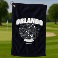 Orlando Florida Map Golf Towel thumb 1