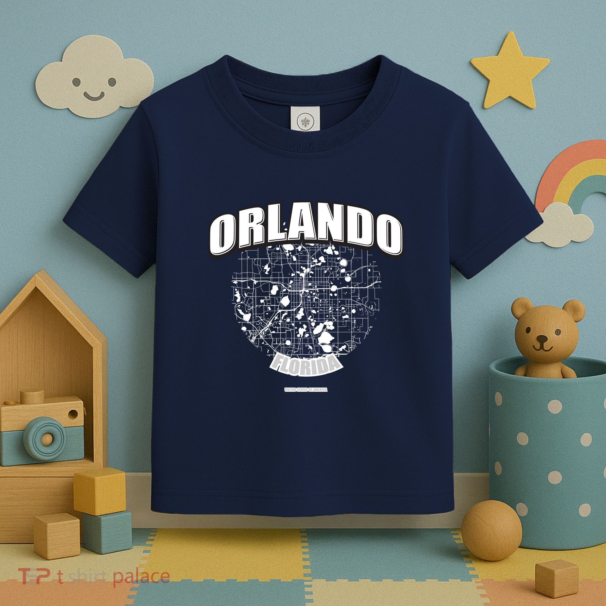 Orlando Florida Map Toddler T-Shirt