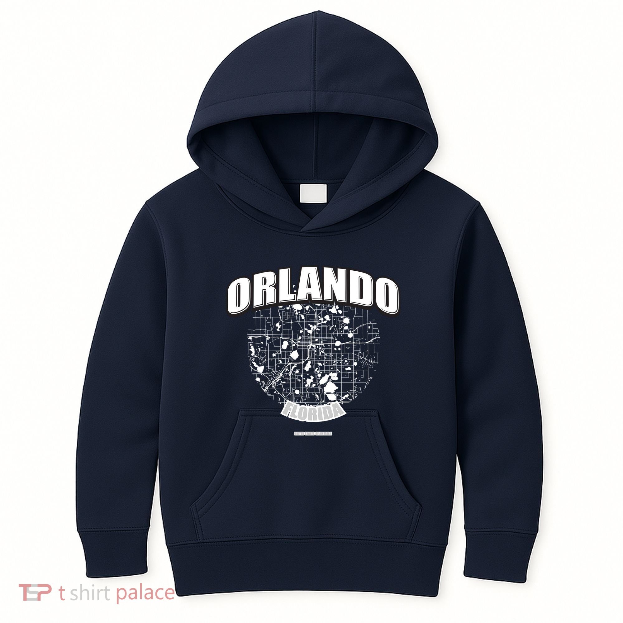 Orlando Florida Map Kids Hoodie
