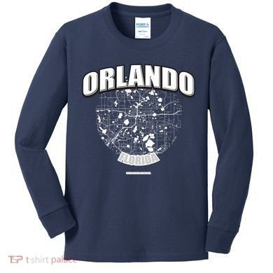 Orlando Florida Map Kids Long Sleeve Shirt