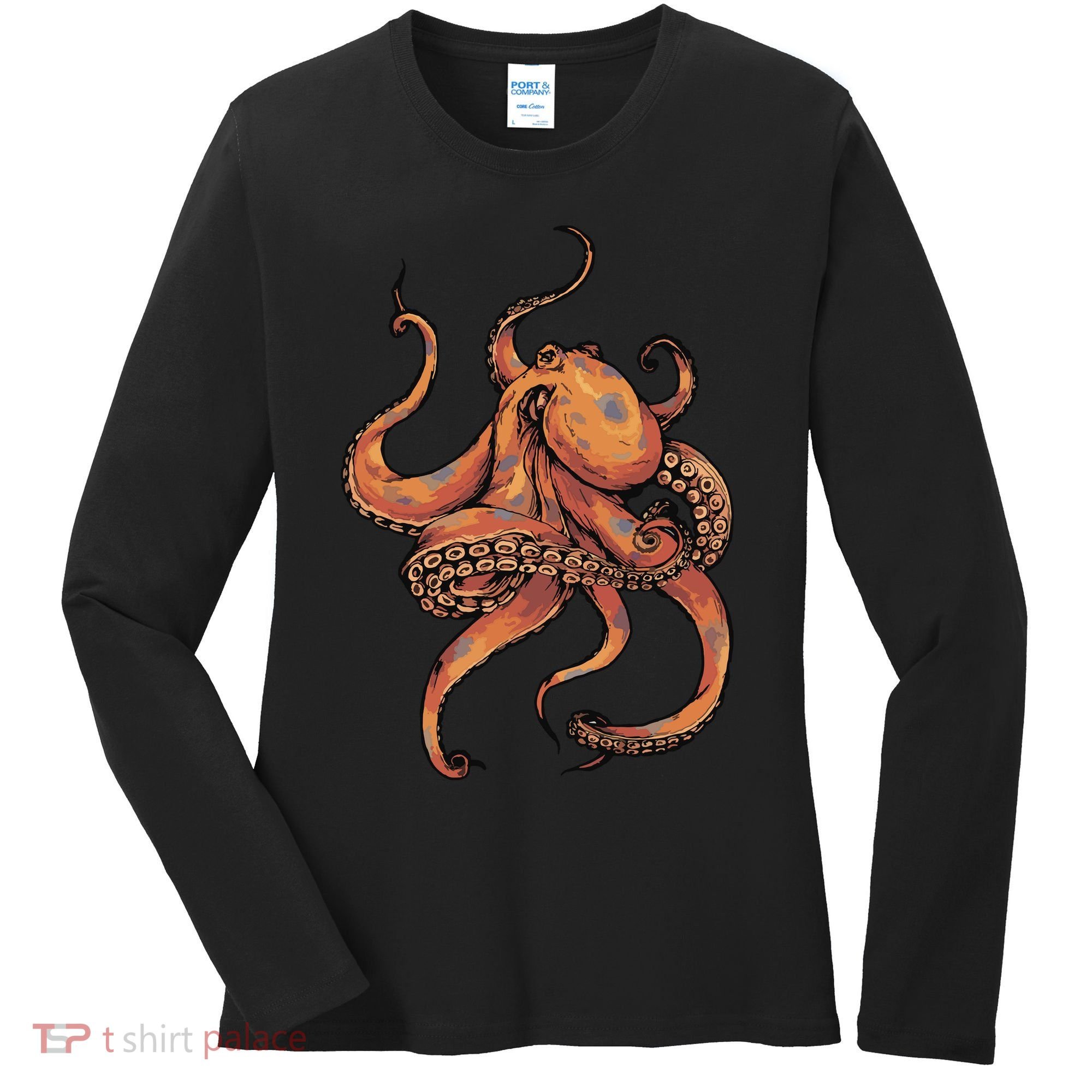 Octopus For Men Women Boy Girl Women's Long Sleeve Shirt