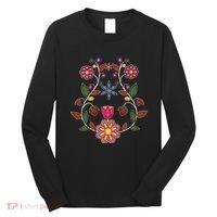 Ojibwe Floral Native Wild Flowers Indigenous Cute Botanical Long Sleeve Shirt thumb 0