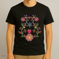 Ojibwe Floral Native Wild Flowers Indigenous Cute Botanical T-Shirt thumb 3