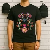 Ojibwe Floral Native Wild Flowers Indigenous Cute Botanical T-Shirt thumb 6