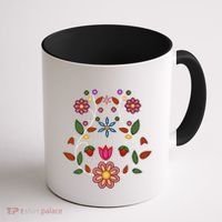Ojibwe Floral Native Wild Flowers Indigenous Cute Botanical Coffee Mug thumb 1