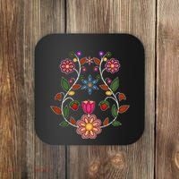 Ojibwe Floral Native Wild Flowers Indigenous Cute Botanical Coaster thumb 0