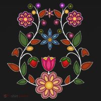 Ojibwe Floral Native Wild Flowers Indigenous Cute Botanical Women's Hoodie thumb 2