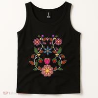 Ojibwe Floral Native Wild Flowers Indigenous Cute Botanical Tank Top thumb 2