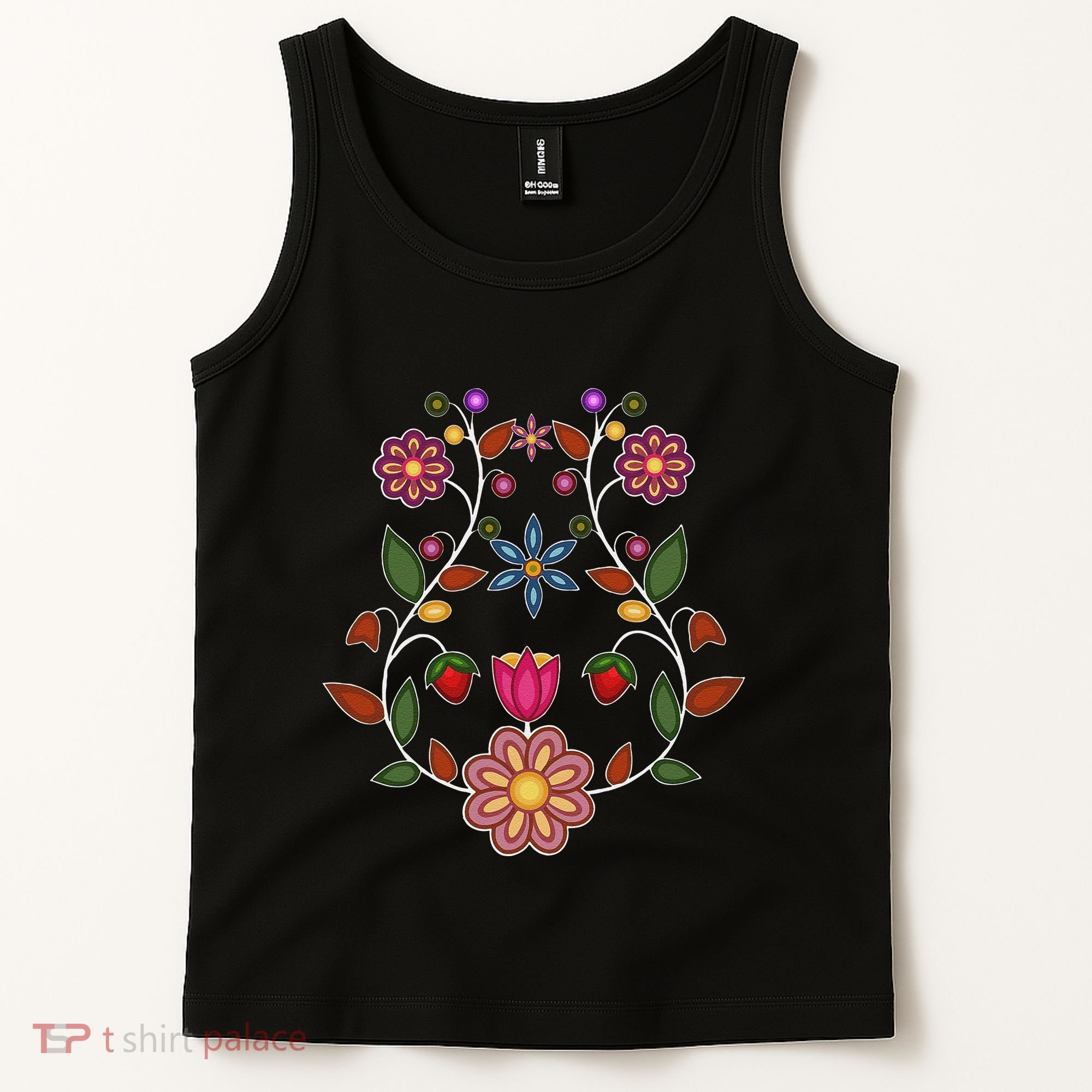Ojibwe Floral Native Wild Flowers Indigenous Cute Botanical Tank Top