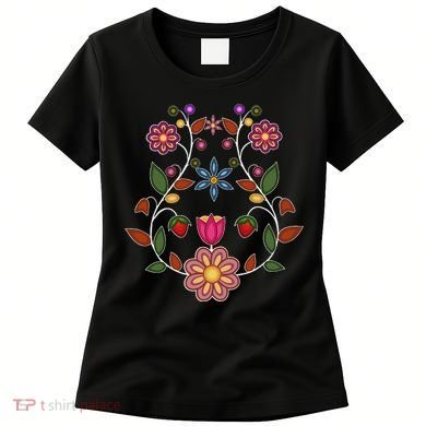 Ojibwe Floral Native Wild Flowers Indigenous Cute Botanical Women's T-Shirt