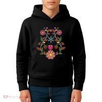Ojibwe Floral Native Wild Flowers Indigenous Cute Botanical Kids Hoodie thumb 4