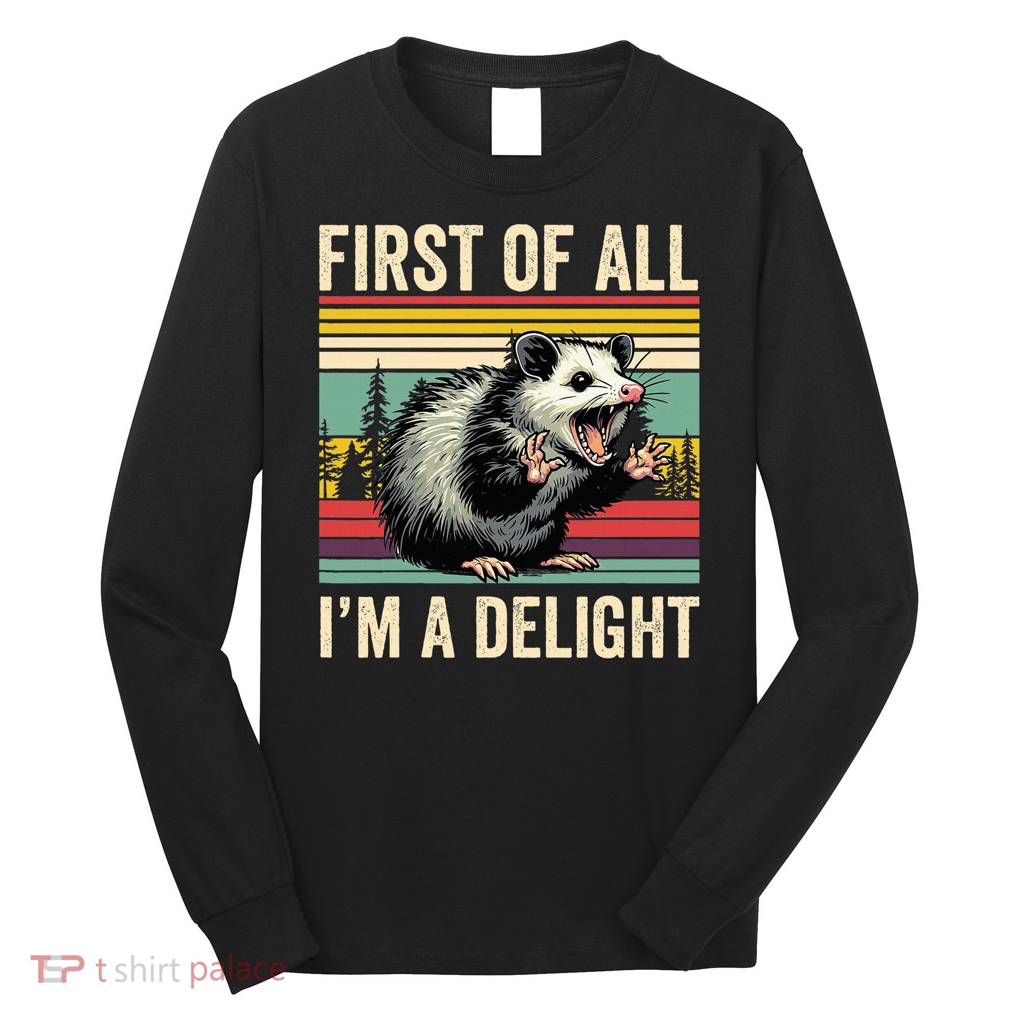 Opossum First Of All Im A Delight Possum Long Sleeve Shirt