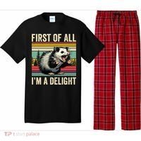 Opossum First Of All Im A Delight Possum Pajama Set thumb 0