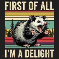 Opossum First Of All Im A Delight Possum Hat thumb 2