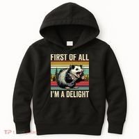 Opossum First Of All Im A Delight Possum Kids Hoodie thumb 0