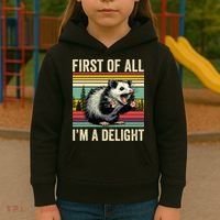 Opossum First Of All Im A Delight Possum Kids Hoodie thumb 3