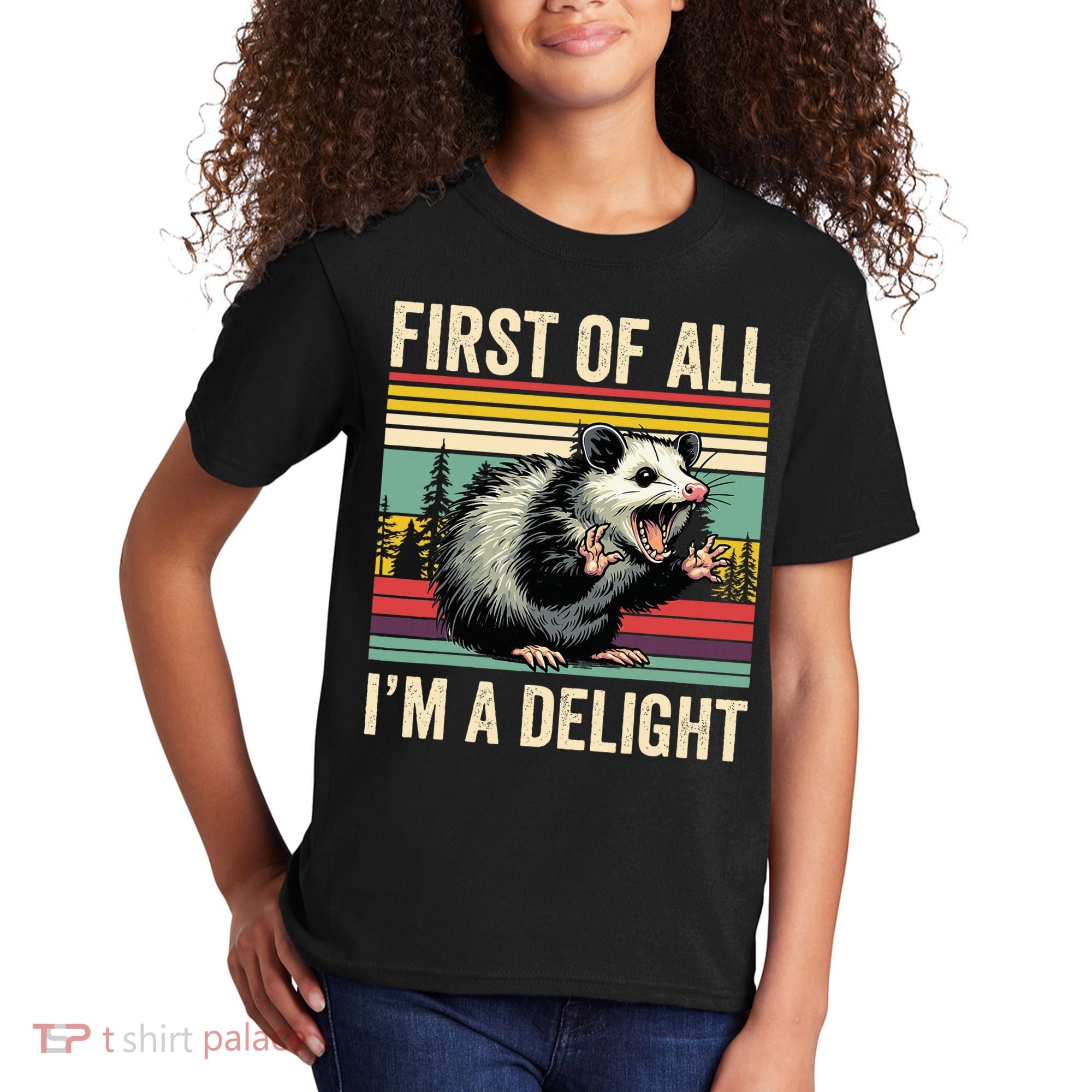 Opossum First Of All Im A Delight Possum Kids T-Shirt