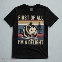 Opossum First Of All I Am A Delight Sarcastic T-Shirt thumb 5
