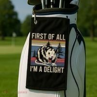 Opossum First Of All I Am A Delight Sarcastic Golf Towel thumb 2