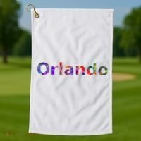 Orlando Floral Power Golf Towel thumb 1