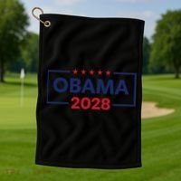 Obama For President 2028 Obama 2028 Golf Towel thumb 1