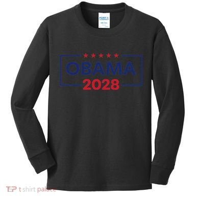 Obama For President 2028 Obama 2028 Kids Long Sleeve Shirt