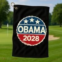 Obama For President 2028 Obama 2028 Golf Towel thumb 1