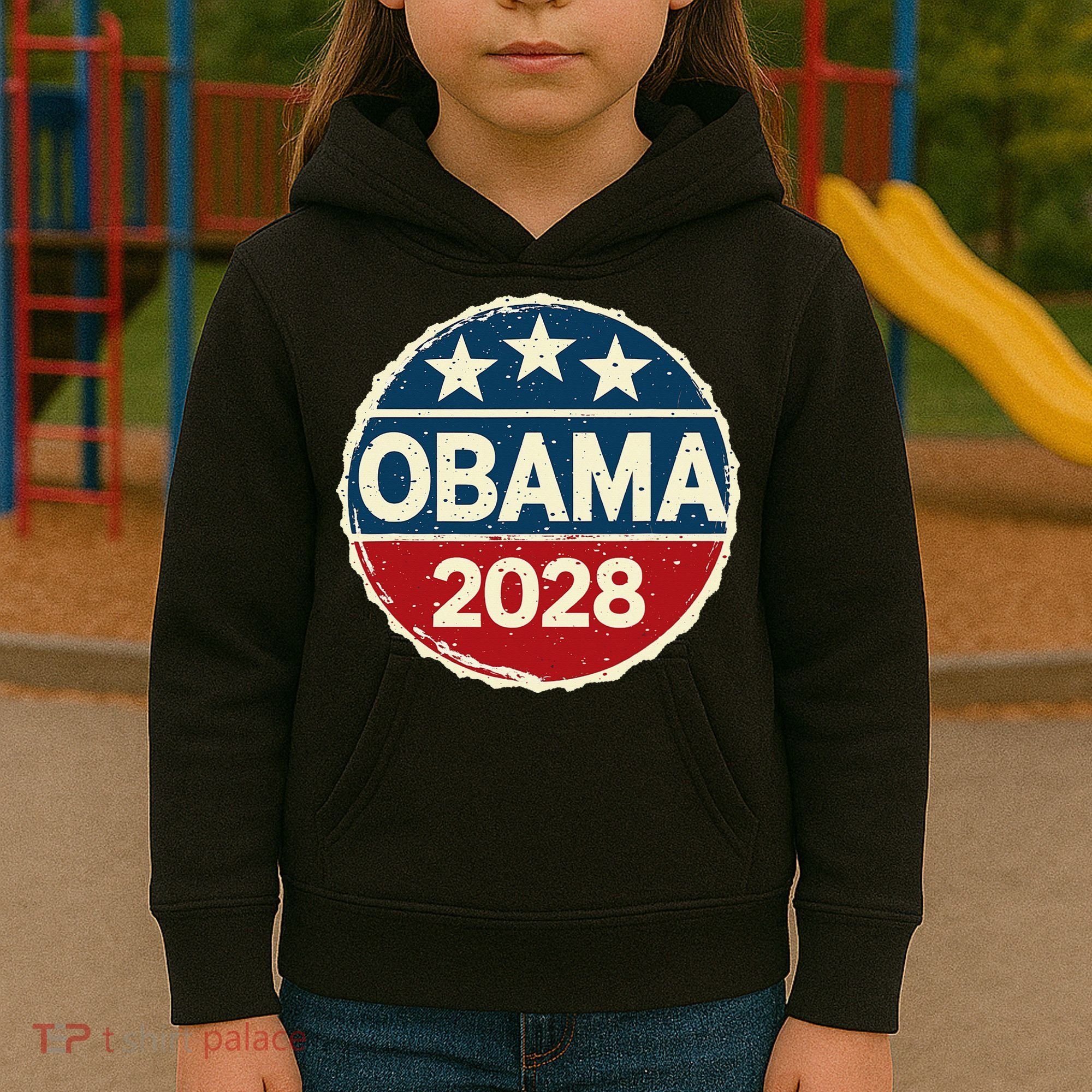 Obama For President 2028 Obama 2028 Kids Hoodie