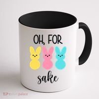 Oh For Peeps Sake Easter Funny Cute Coffee Mug thumb 1