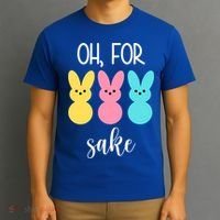 Oh For Peeps Sake Easter Funny Cute T-Shirt thumb 3