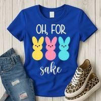 Oh For Peeps Sake Easter Funny Cute Women's T-Shirt thumb 3