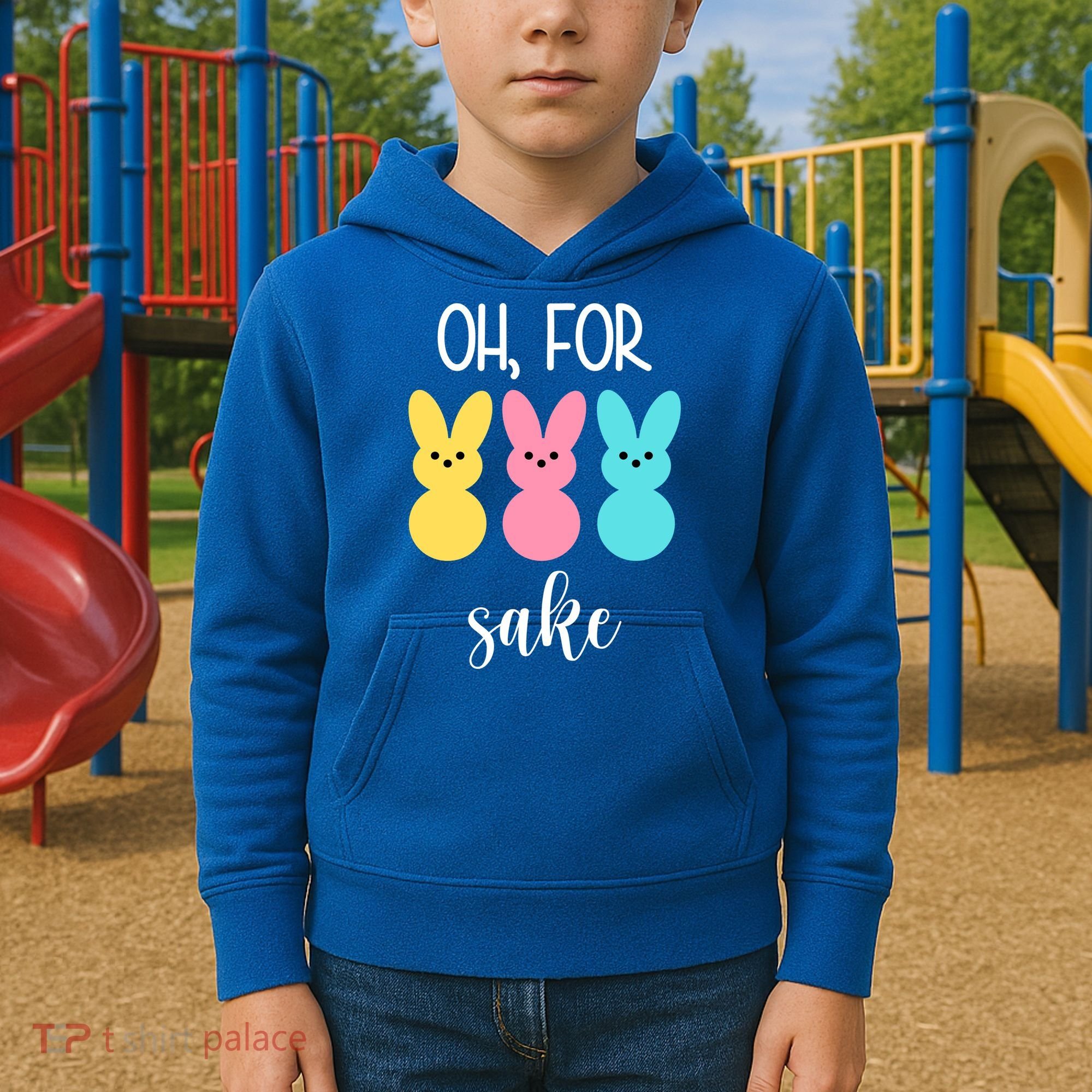 Oh For Peeps Sake Easter Funny Cute Kids Hoodie