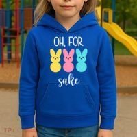 Oh For Peeps Sake Easter Funny Cute Kids Hoodie thumb 3