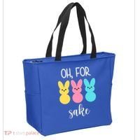 Oh For Peeps Sake Easter Funny Cute Tote Bag thumb 2