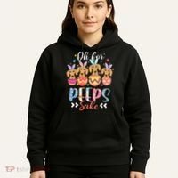 Oh For Peeps Sake Funny Easter Dachshund Bunny Ear Egg Hoodie thumb 5