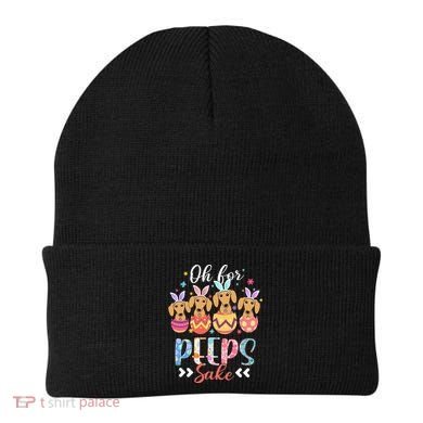 Oh For Peeps Sake Funny Easter Dachshund Bunny Ear Egg Beanie