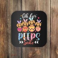 Oh For Peeps Sake Funny Easter Dachshund Bunny Ear Egg Coaster thumb 0