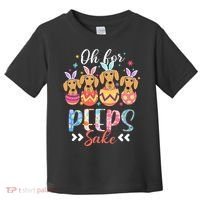 Oh For Peeps Sake Funny Easter Dachshund Bunny Ear Egg Toddler T-Shirt thumb 0