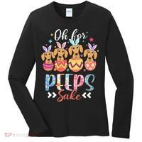 Oh For Peeps Sake Funny Easter Dachshund Bunny Ear Egg Women's Long Sleeve Shirt thumb 0