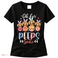 Oh For Peeps Sake Funny Easter Dachshund Bunny Ear Egg Women's T-Shirt thumb 0